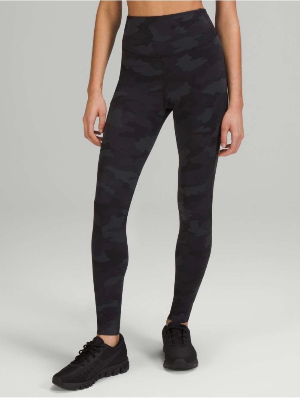 Lululemon Black Camo Base Pace High-Rise Leggings 25”